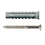 Fischer Grey Multi-purpose screw & wall plug (Dia)8mm (L)40mm, Pack of 50