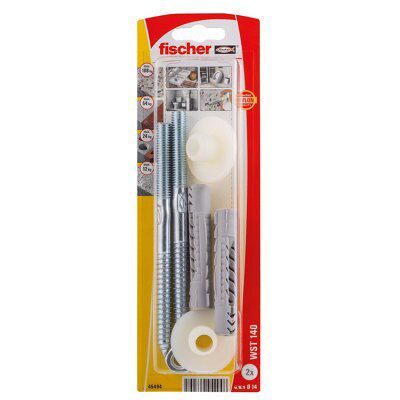 Fischer Grey Nylon Steel Basin Fixing Kit 70mm Pack Of 2 Diy At B Q