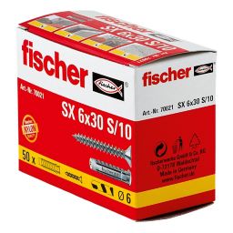 Fischer Grey Nylon Wall plug (L)30mm (Dia)6mm, Pack of 50