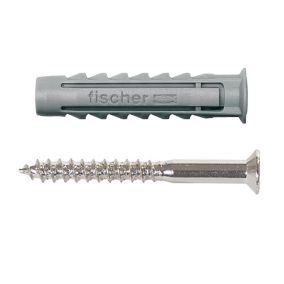 Fischer Grey Nylon Wall plug (L)40mm (Dia)8mm, Pack of 50