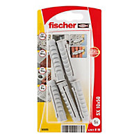 Fischer Grey Nylon Wall plug (L)50mm (Dia)10mm, Pack of 5