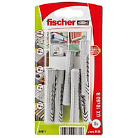 Fischer Grey Nylon Wall plug (L)60mm (Dia)10mm, Pack of 6