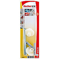 Fischer Multicolour Plastic & steel Washbasin fixings 110mm, Pack of 2