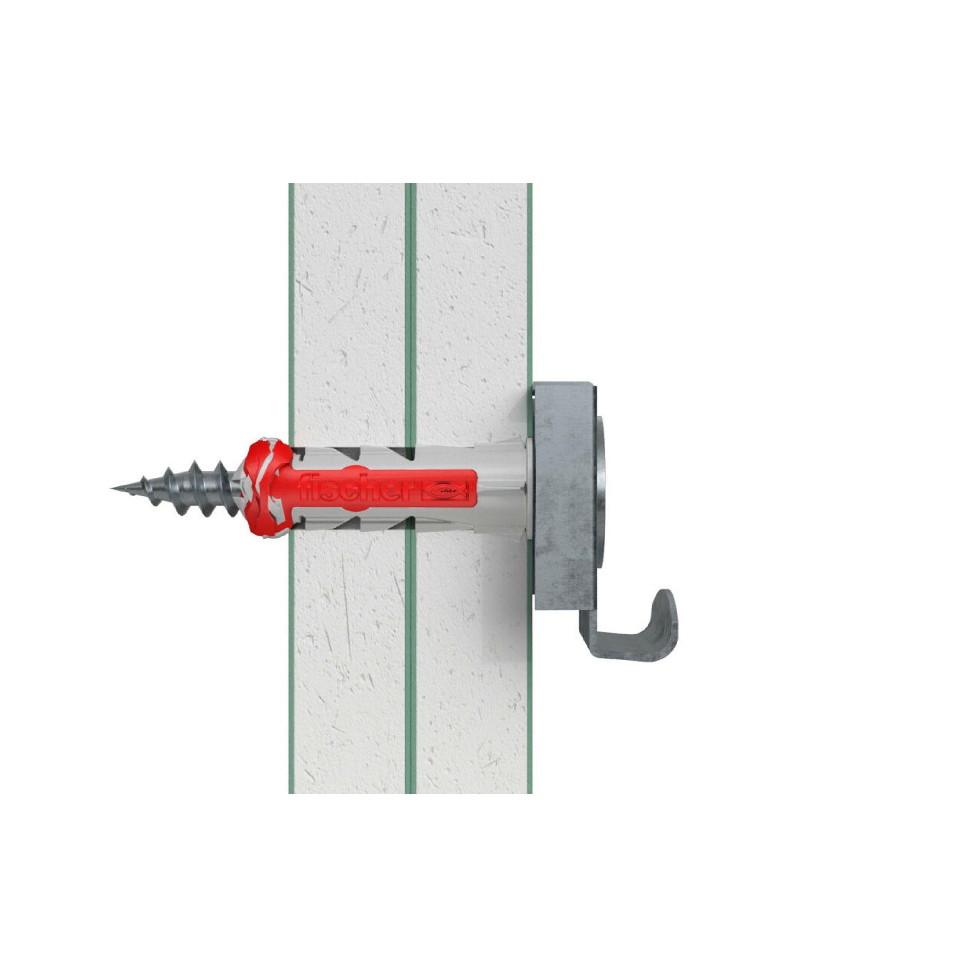Fischer PZ Raised-countersunk Zinc-plated Grey Mirror screw (Dia)4mm (L)30mm, Pack of 4