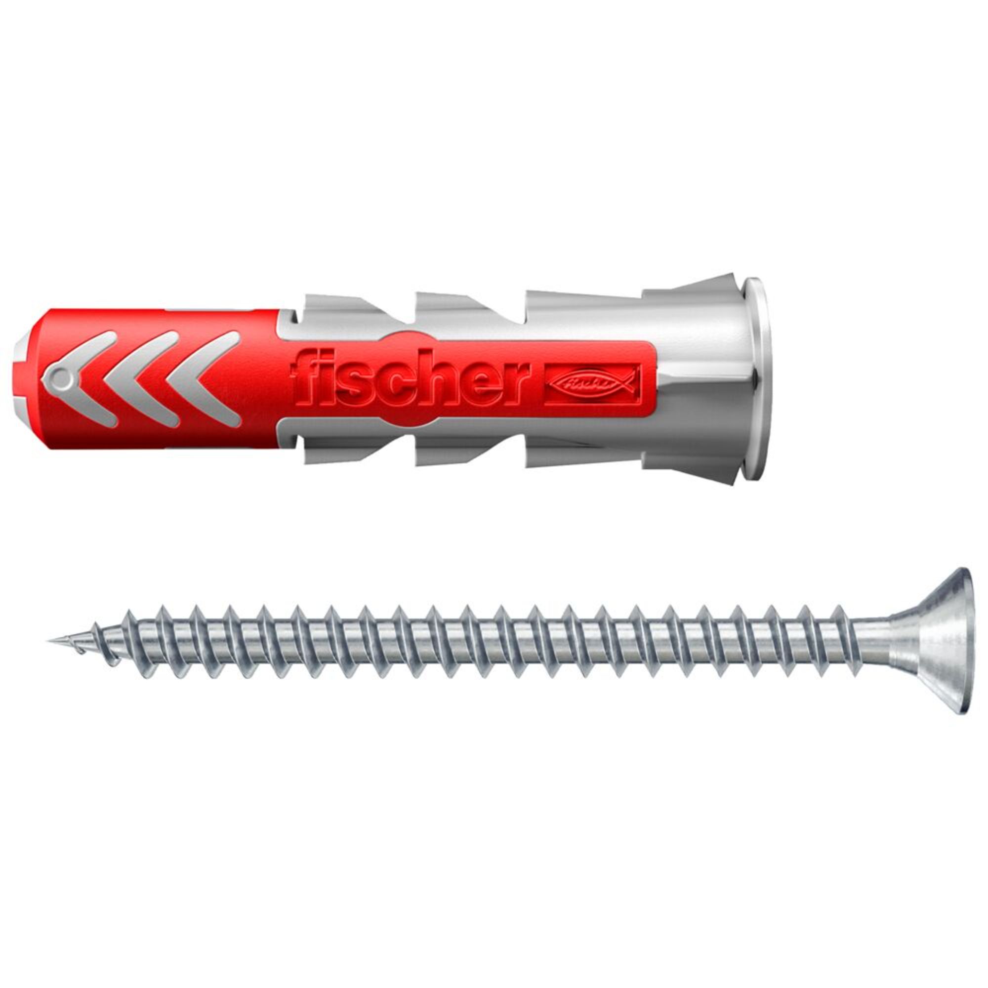 Fischer PZ Raised-countersunk Zinc-plated Grey Mirror screw (Dia)4mm (L)30mm, Pack of 4