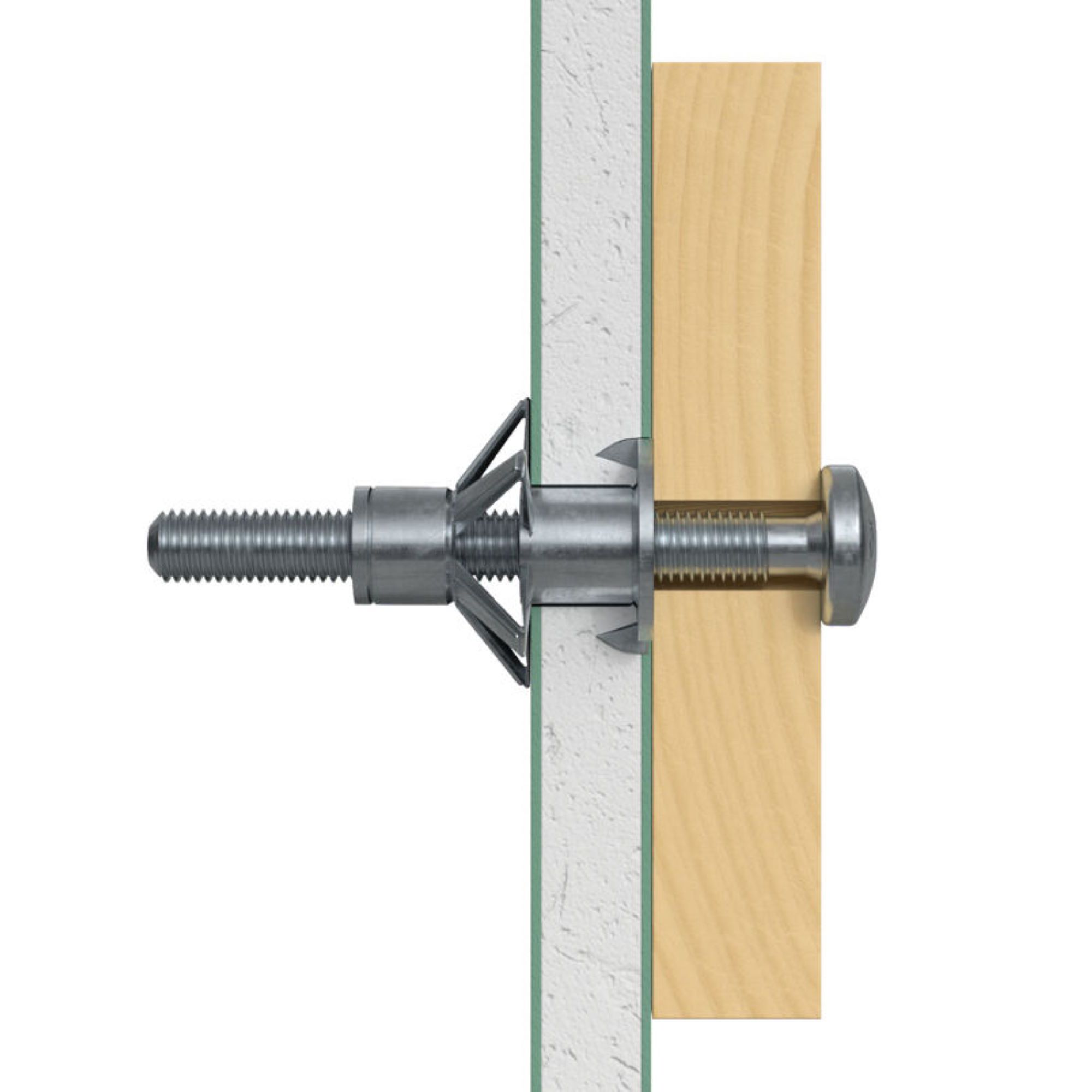 Fischer Steel Pan head Hollow wall anchor M4 (L)32mm, Pack of 2