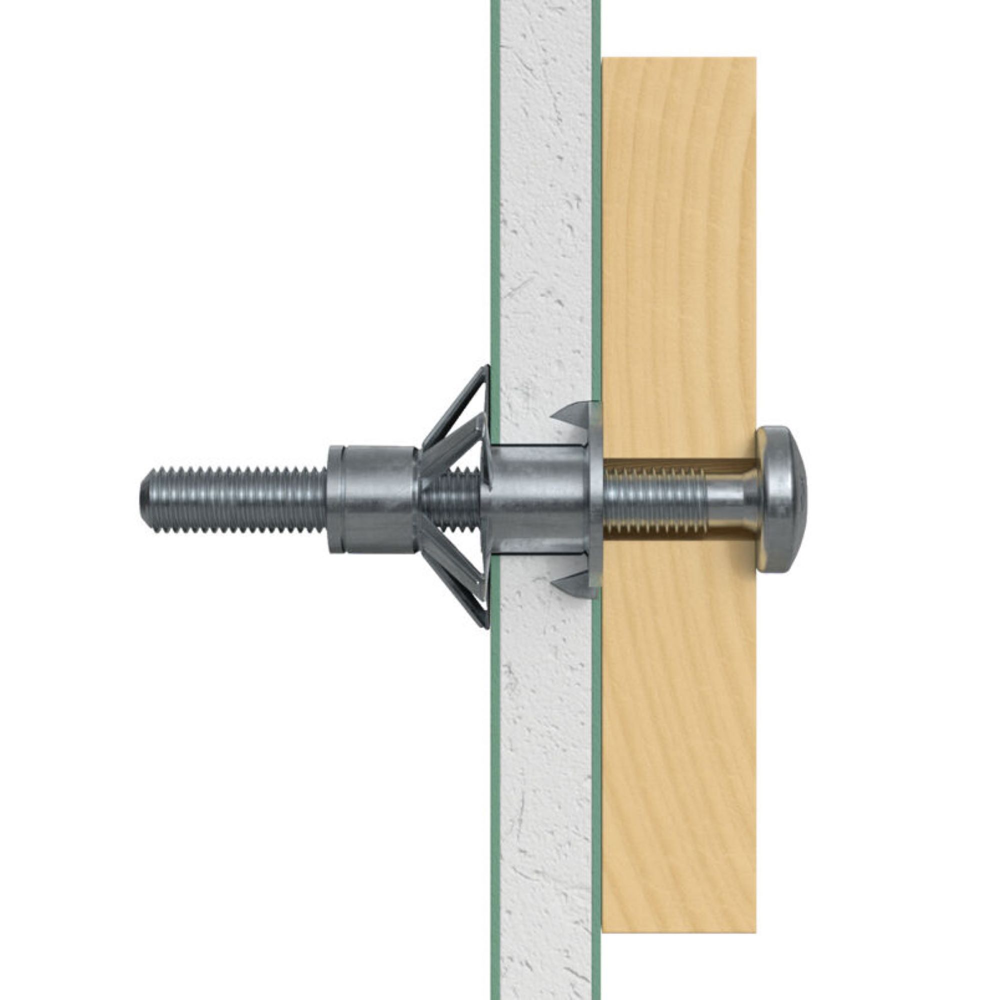 Fischer Steel Pan head Hollow wall anchor M5 (L)37mm, Pack of 4