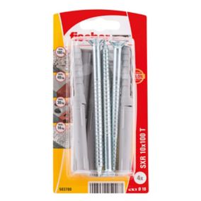 Fischer TX Countersunk Frame fixing (Dia)10mm (L)100mm, Pack of 4