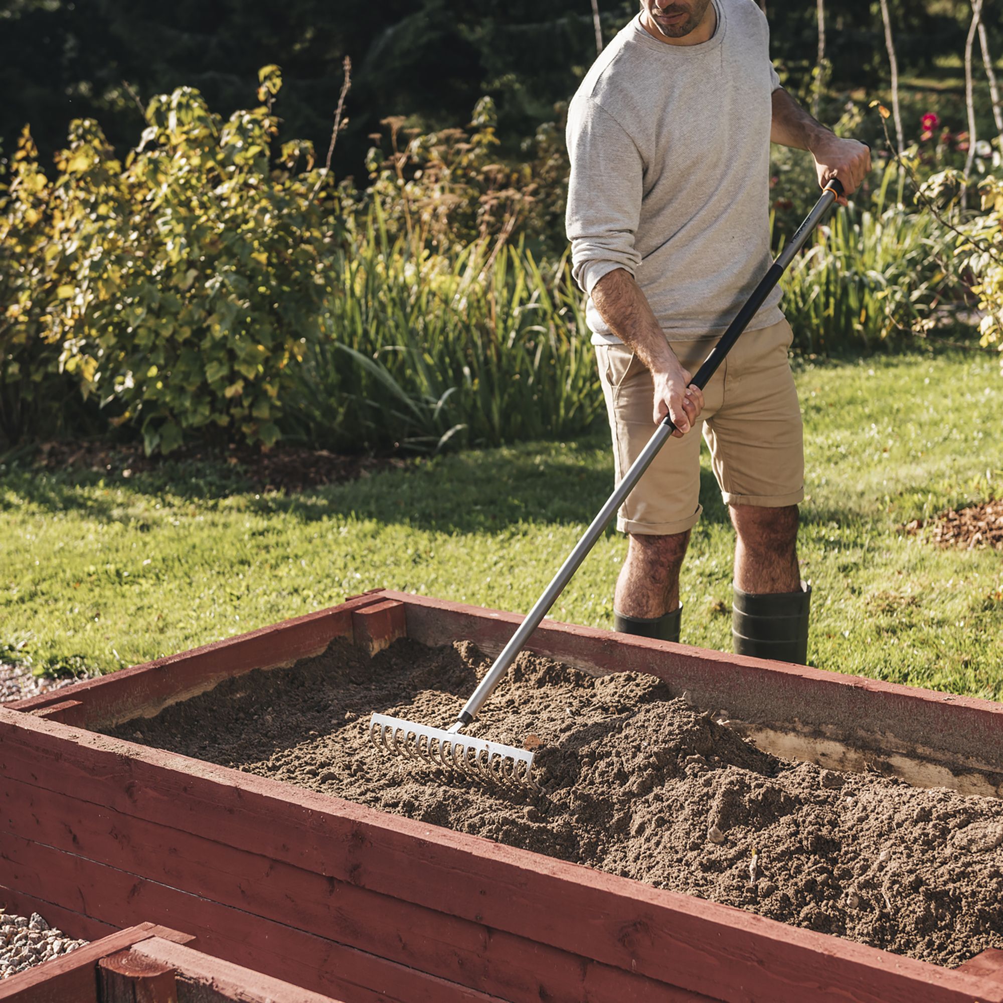 Fiskars Aluminium Beds & borders Rake (W)360mm