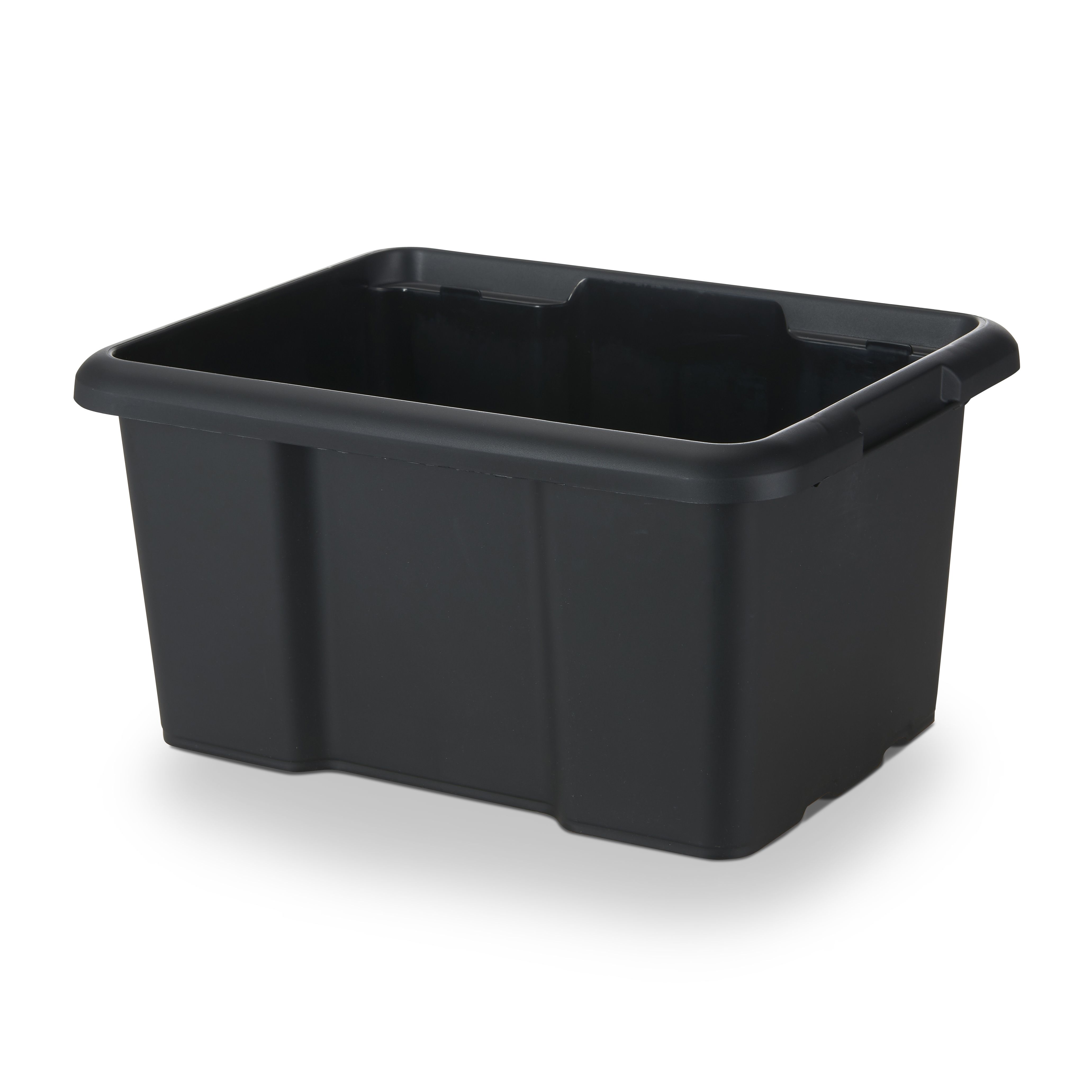 Fitty Black 14L Plastic Stackable Storage box