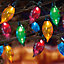 Flame bright 80 Multicolour LED String lights Green cable