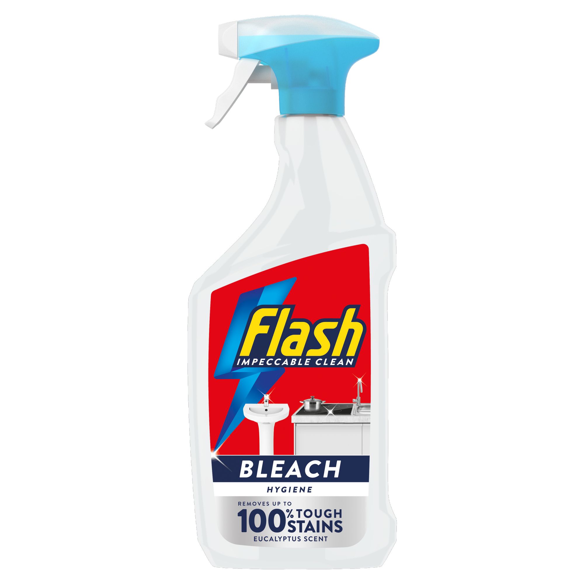 Flash Eucalyptus Antibacterial Multi-surface Bleach, Spray 800ml