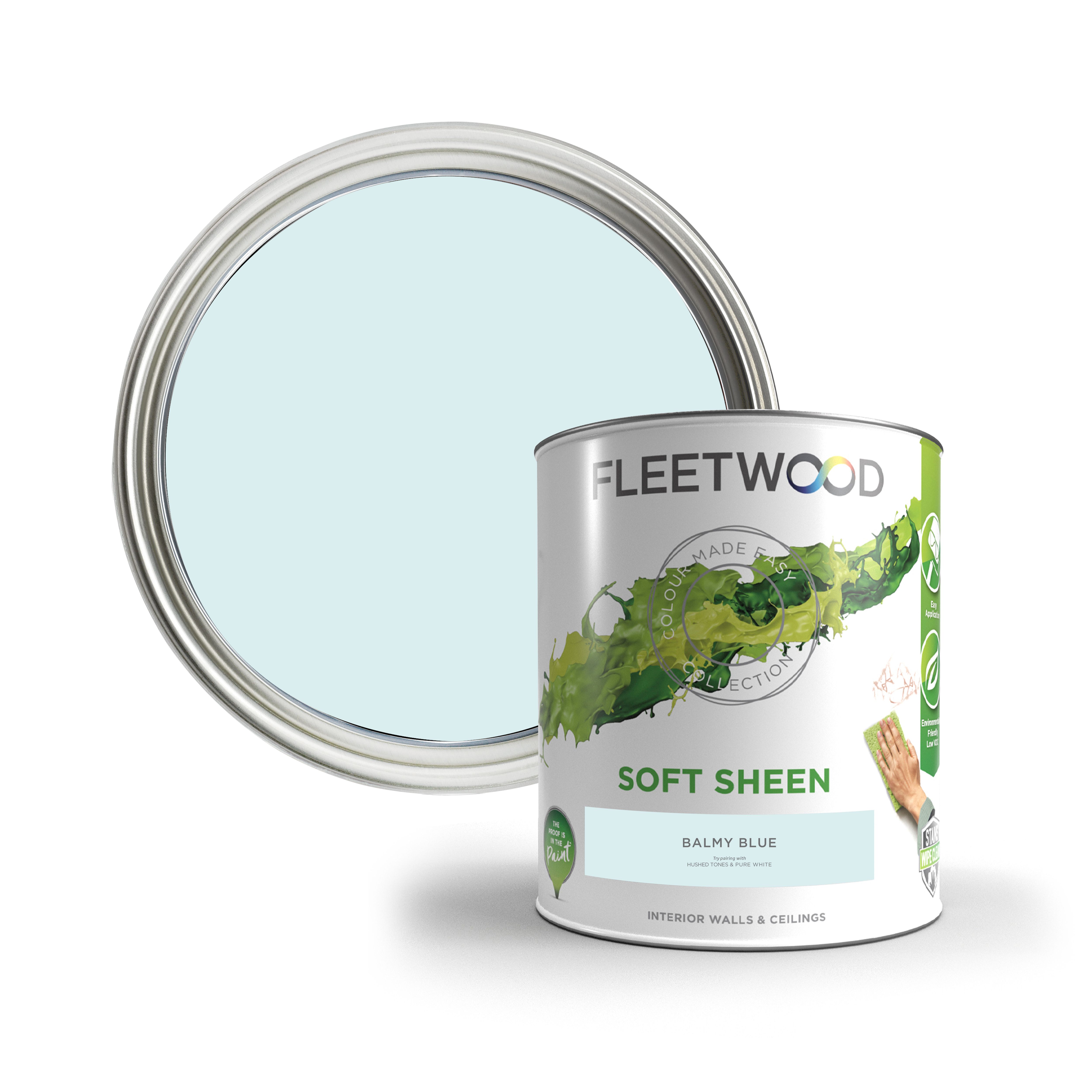 Fleetwood Balmy Blue Soft sheen Emulsion paint, 5L