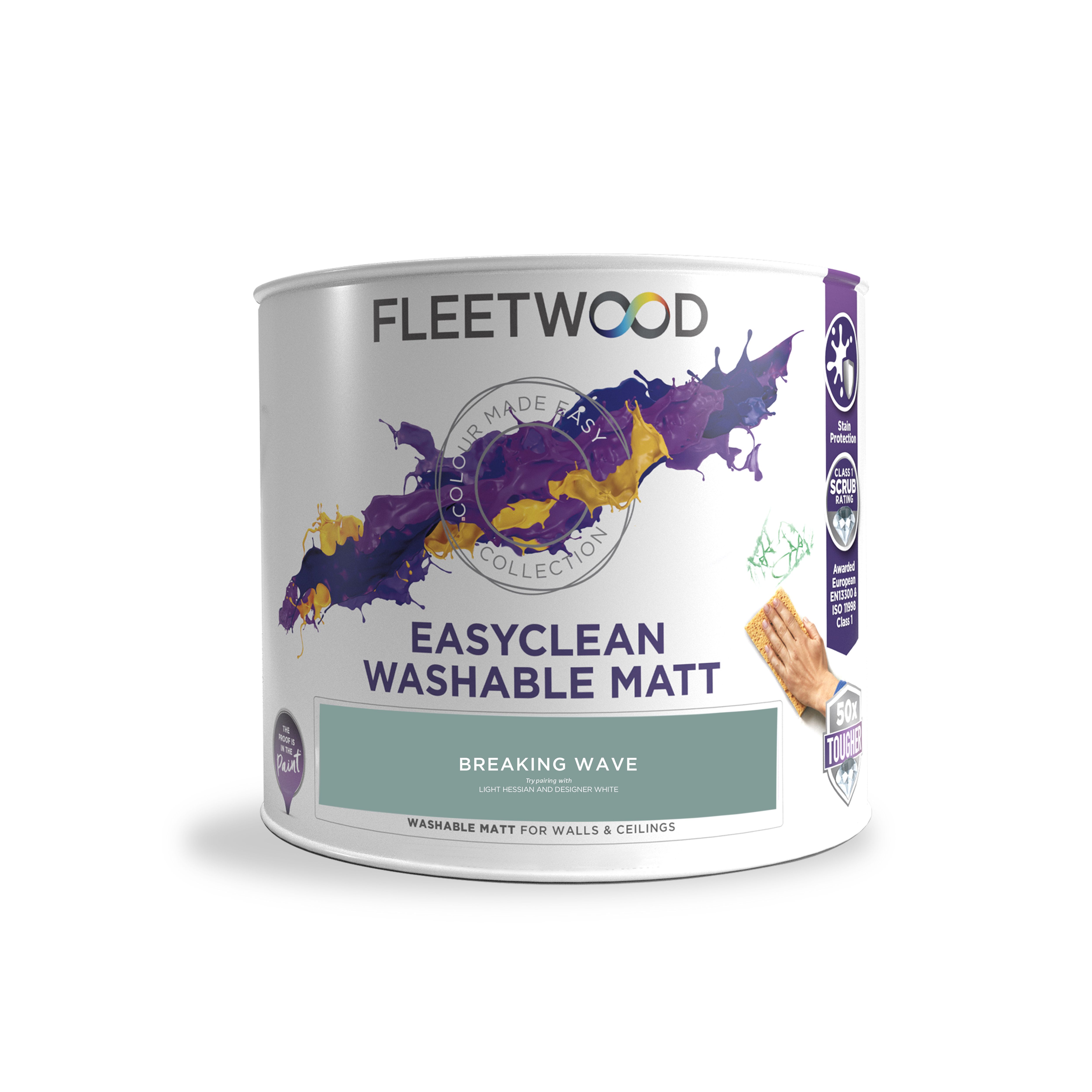Fleetwood Easyclean Breaking Wave Matt Emulsion paint, 2.5L