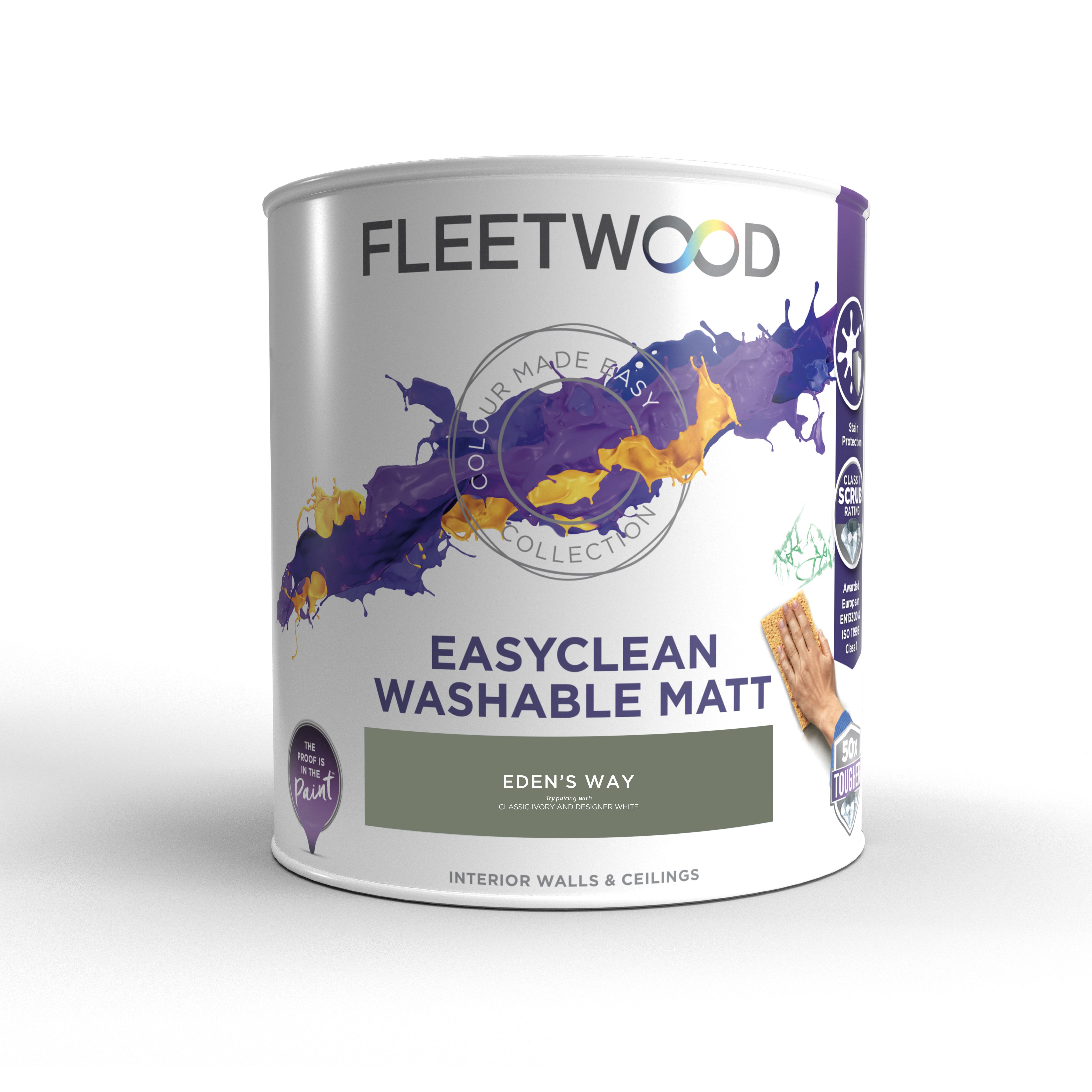 Fleetwood Easyclean Edens Way Matt Emulsion paint, 5L