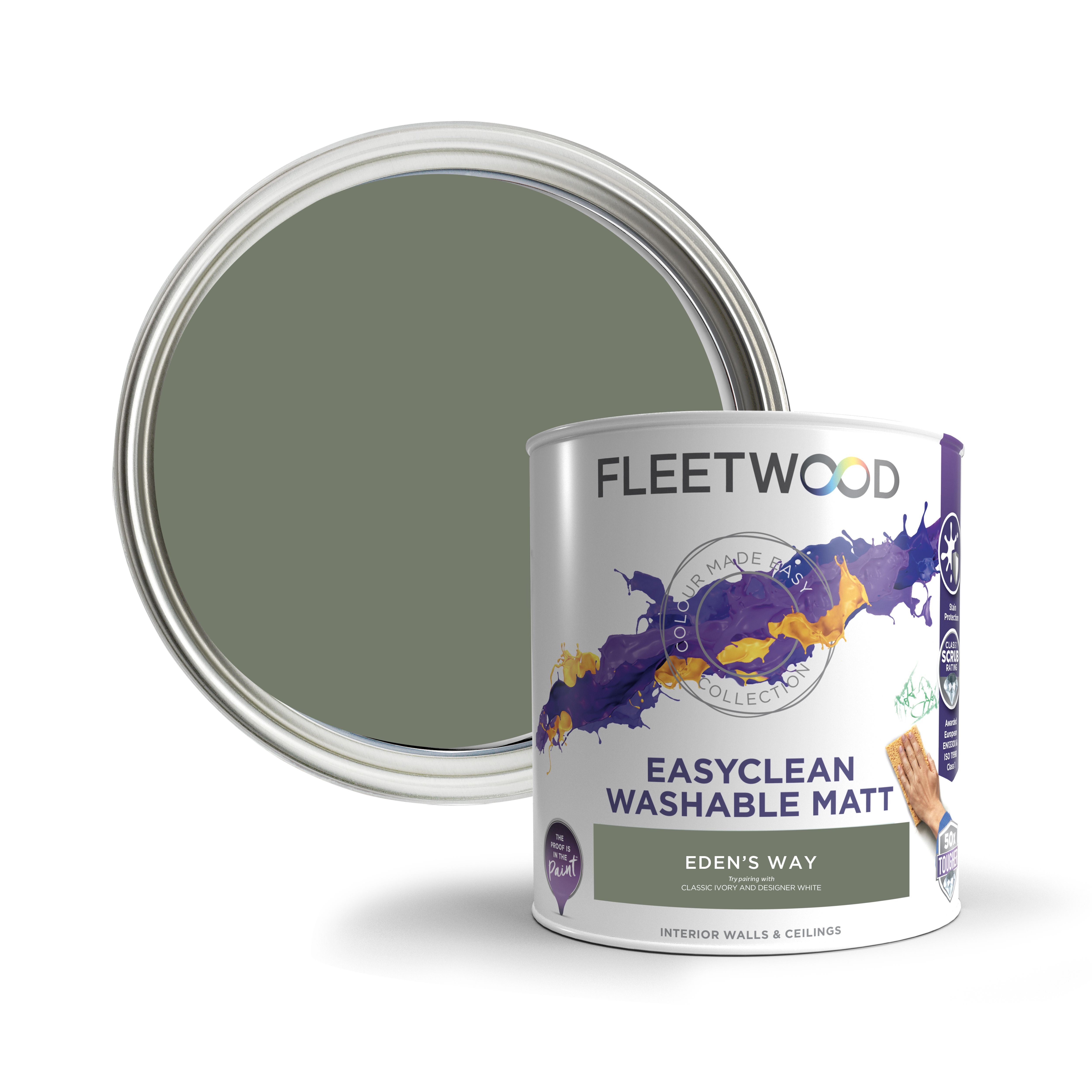 Fleetwood Easyclean Edens Way Matt Emulsion paint, 5L