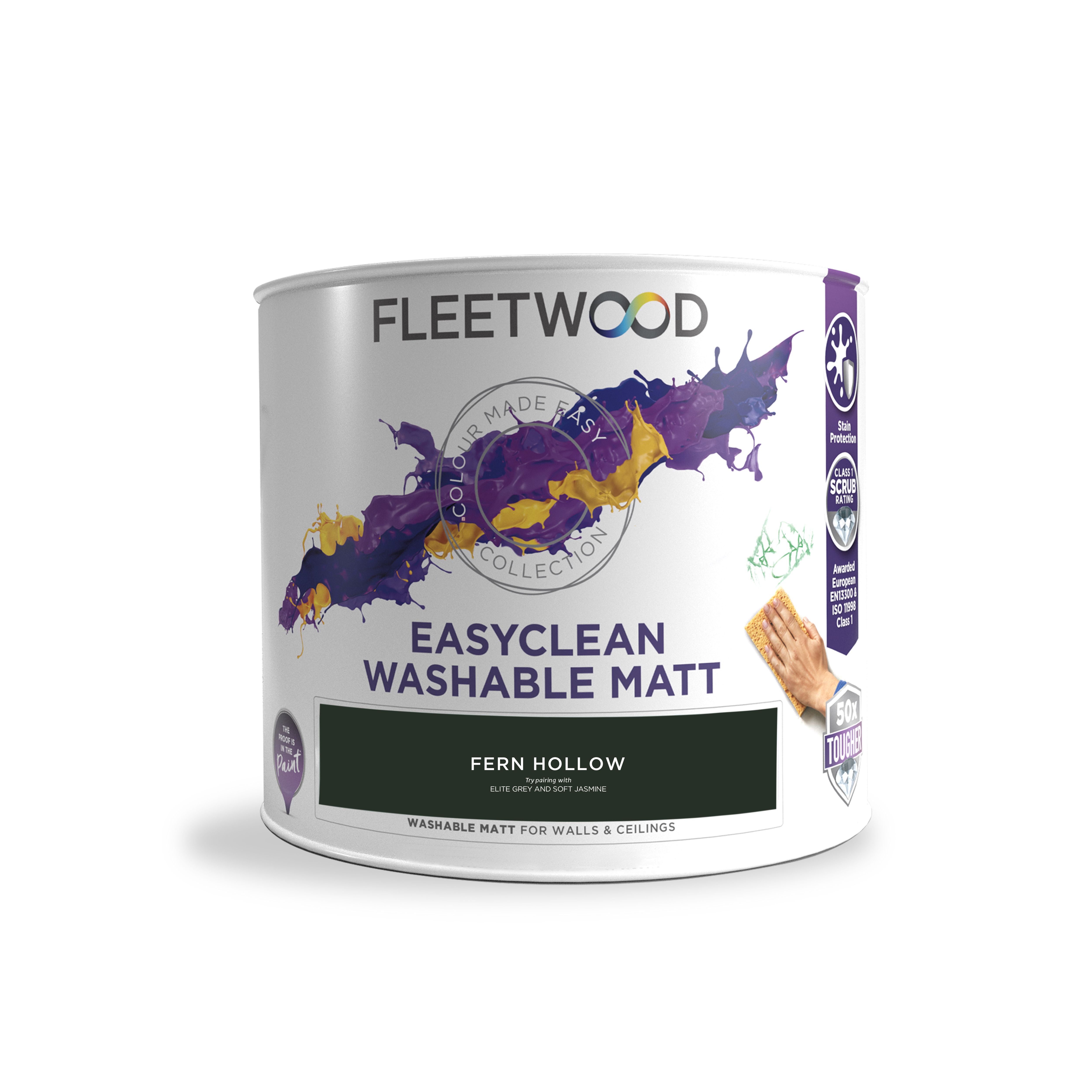 Fleetwood Easyclean Fern Hollow Matt Emulsion paint, 2.5L