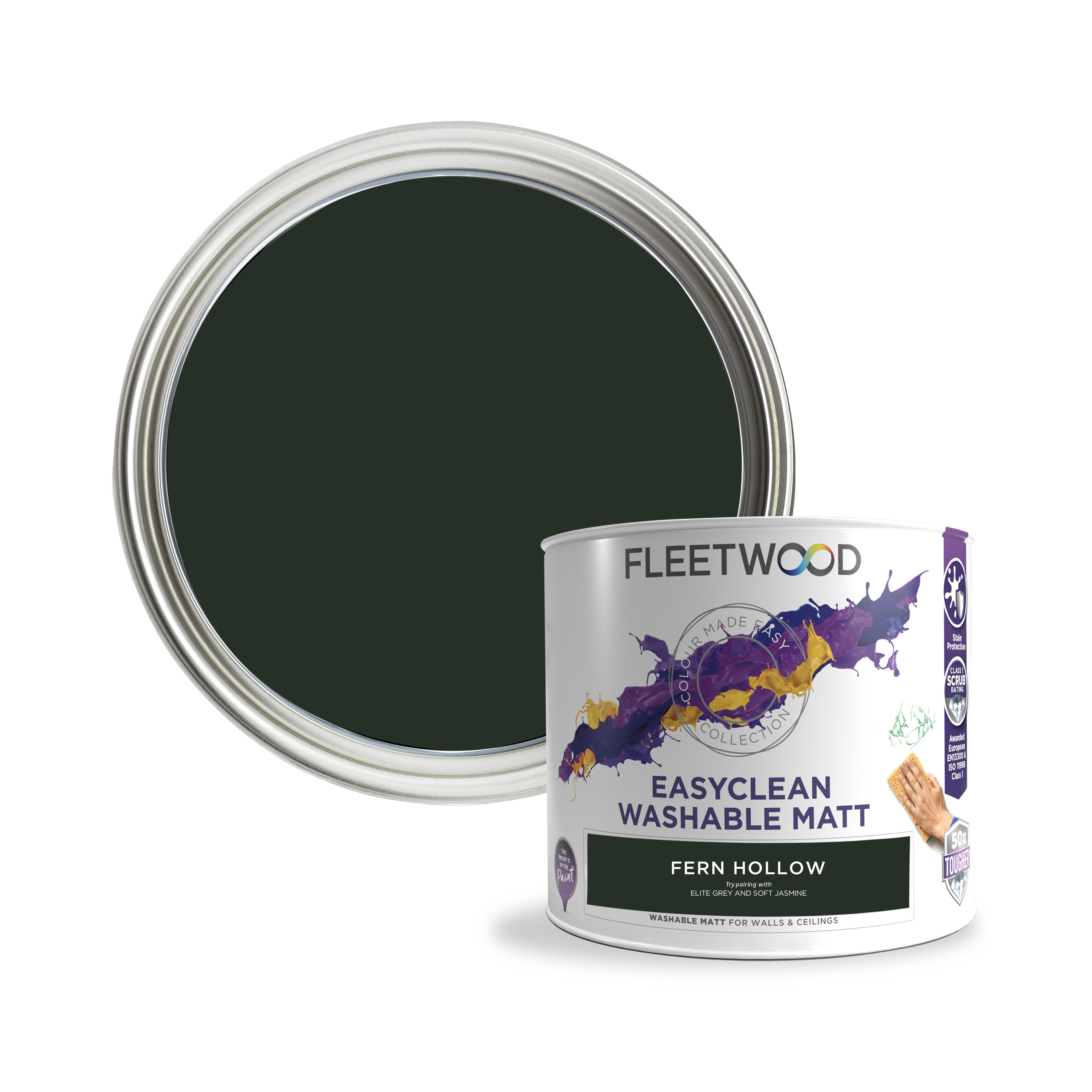Fleetwood Easyclean Fern Hollow Matt Emulsion paint, 2.5L