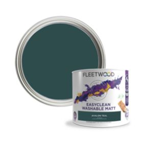 Fleetwood Easyclean Matt Avalon Teal Emulsion paint, 2.5L