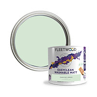 Fleetwood Easyclean Matt Dancing Green Emulsion paint, 2.5L