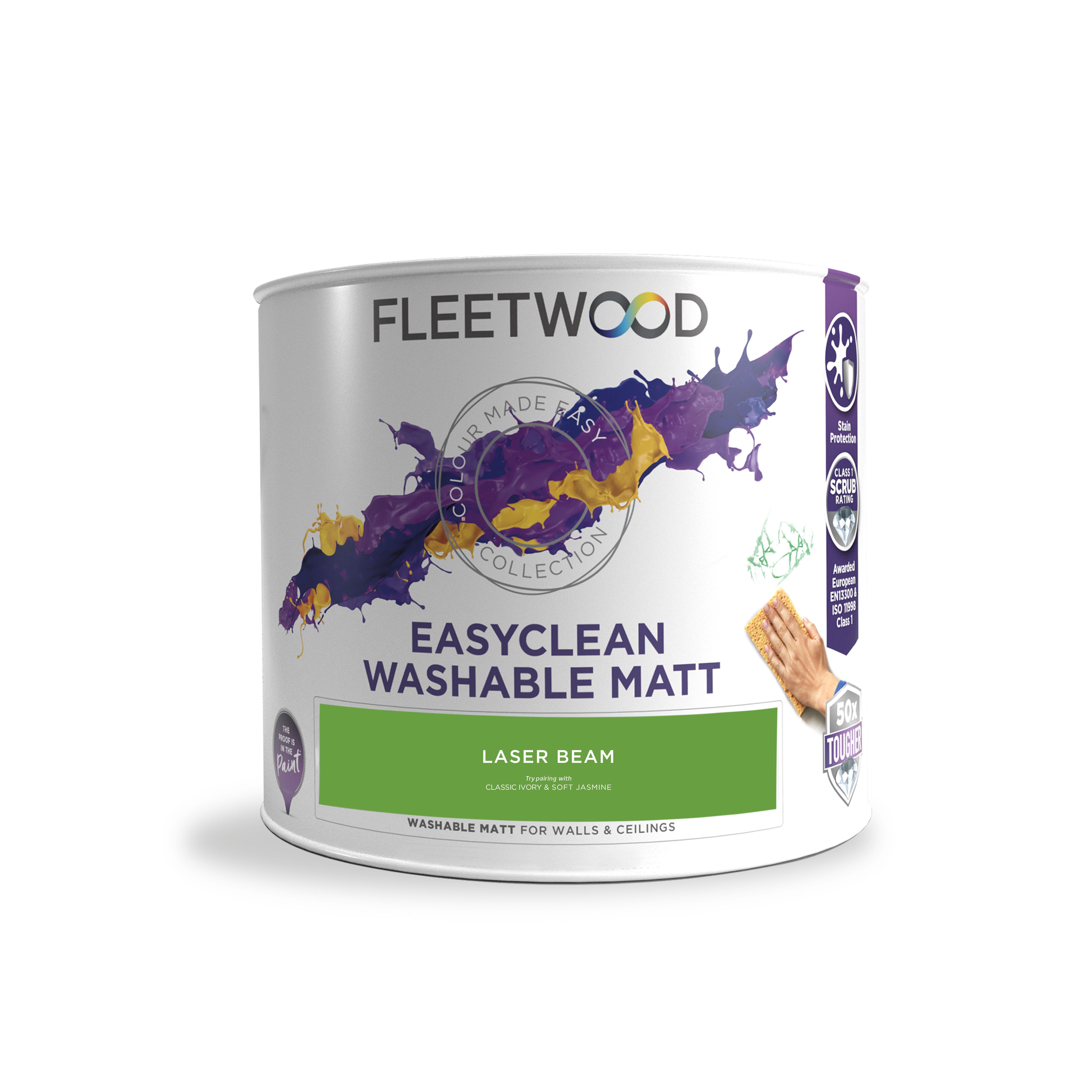 Fleetwood Easyclean Matt Lazer Beam Matt Emulsion paint, 2.5L