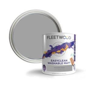 Fleetwood Easyclean Matt Modern Grey Emulsion paint, 5L