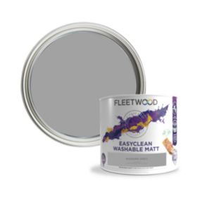 Fleetwood Easyclean Matt Modern Grey Matt Emulsion paint, 2.5L