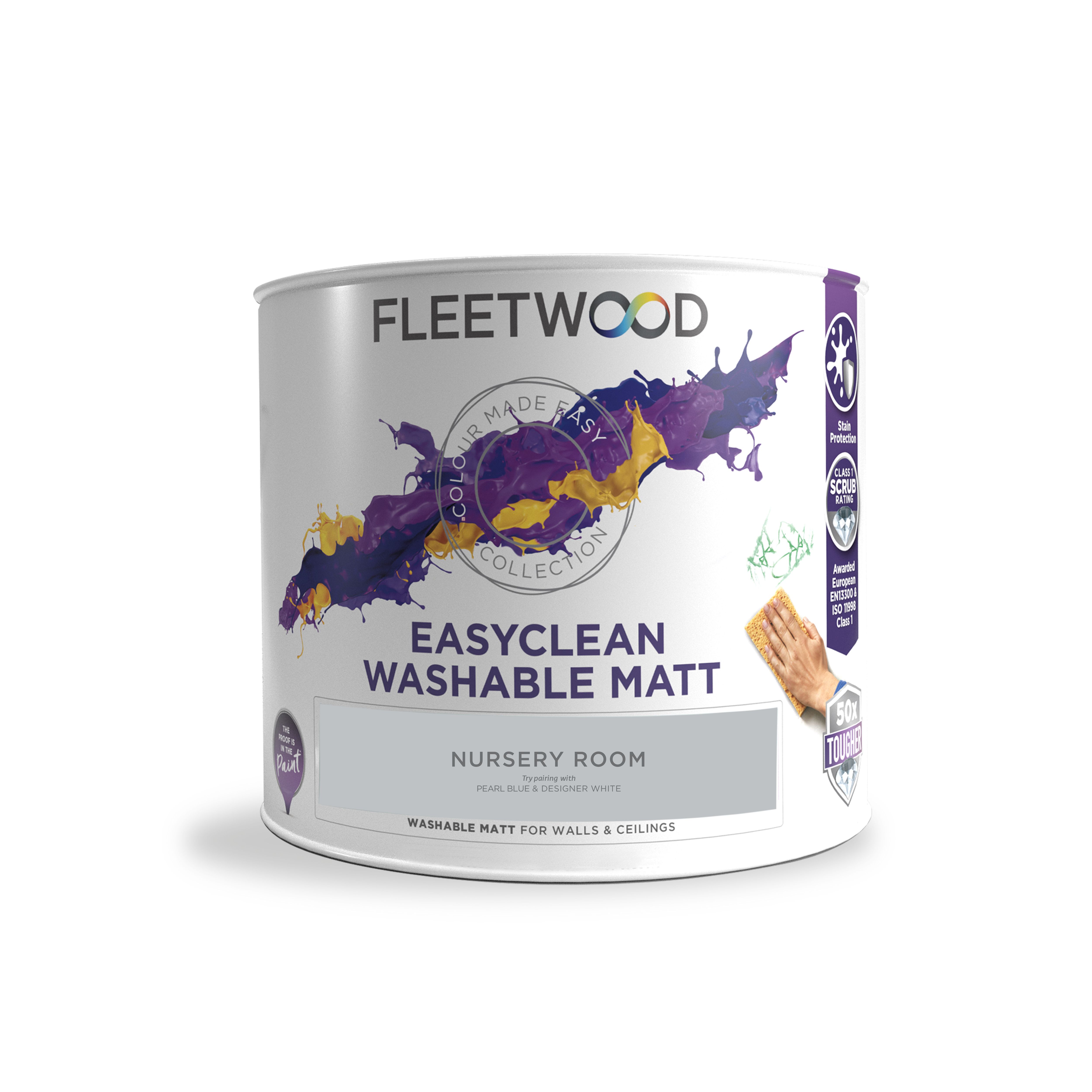 Fleetwood Easyclean Matt Nursery Room Matt Emulsion paint, 2.5L