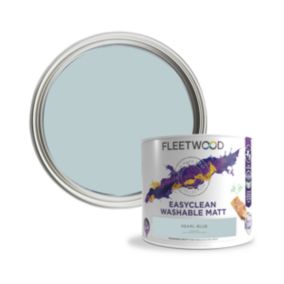 Fleetwood Easyclean Matt Pearl Blue Matt Emulsion paint, 2.5L