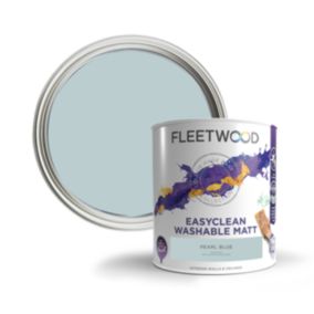 Fleetwood Easyclean Matt Pearl Blue Matt Emulsion paint, 5L