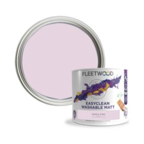 Fleetwood Easyclean Matt Peppa Pink Matt Emulsion paint, 2.5L