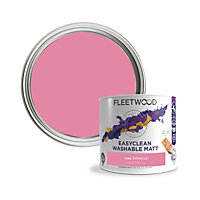 Fleetwood Easyclean Matt Pink Popsicle Emulsion paint, 2.5L