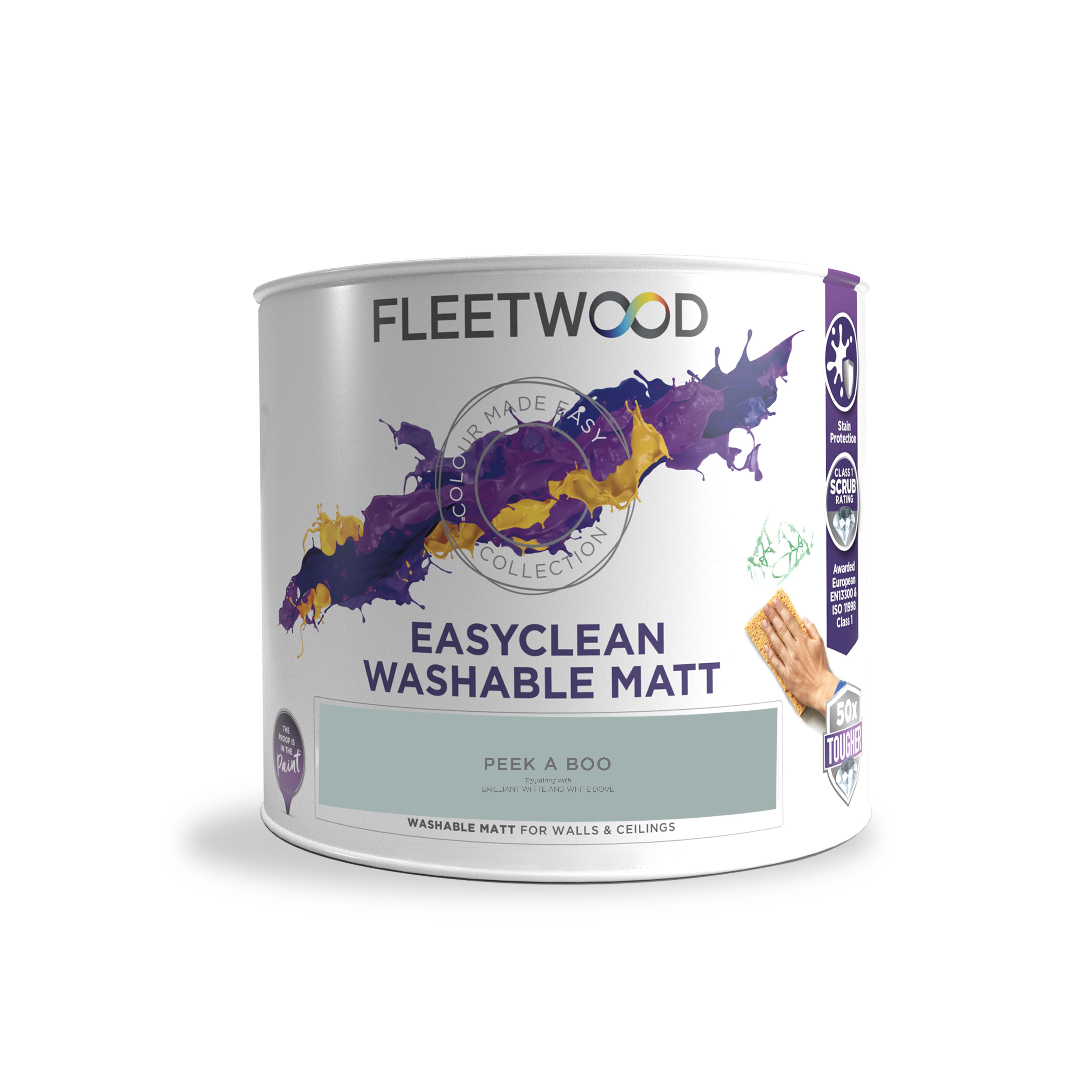Fleetwood Easyclean Peek-A-Boo Matt Emulsion paint, 2.5L