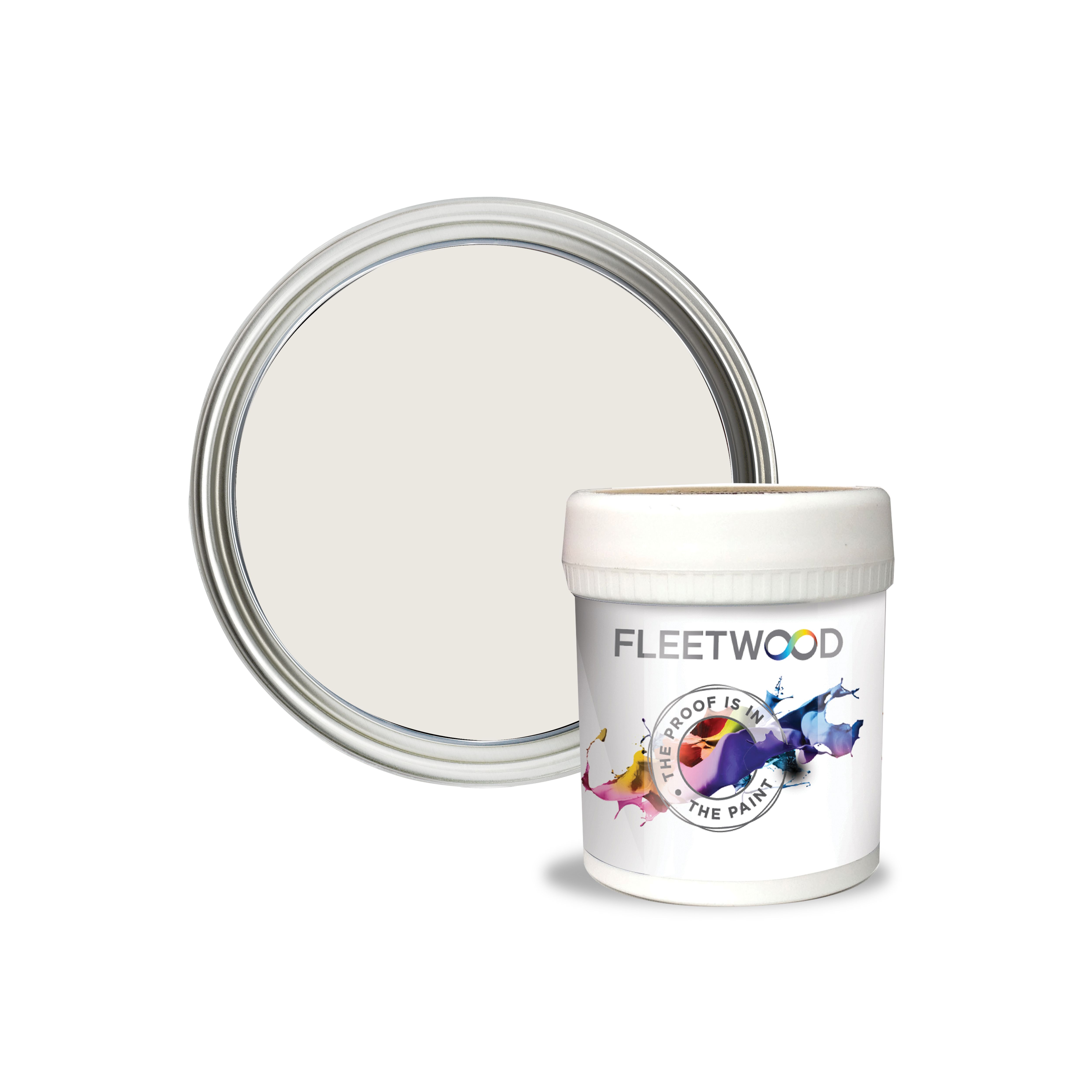 Fleetwood Iconic White Soft sheen Emulsion paint, 75ml | DIY at B&Q