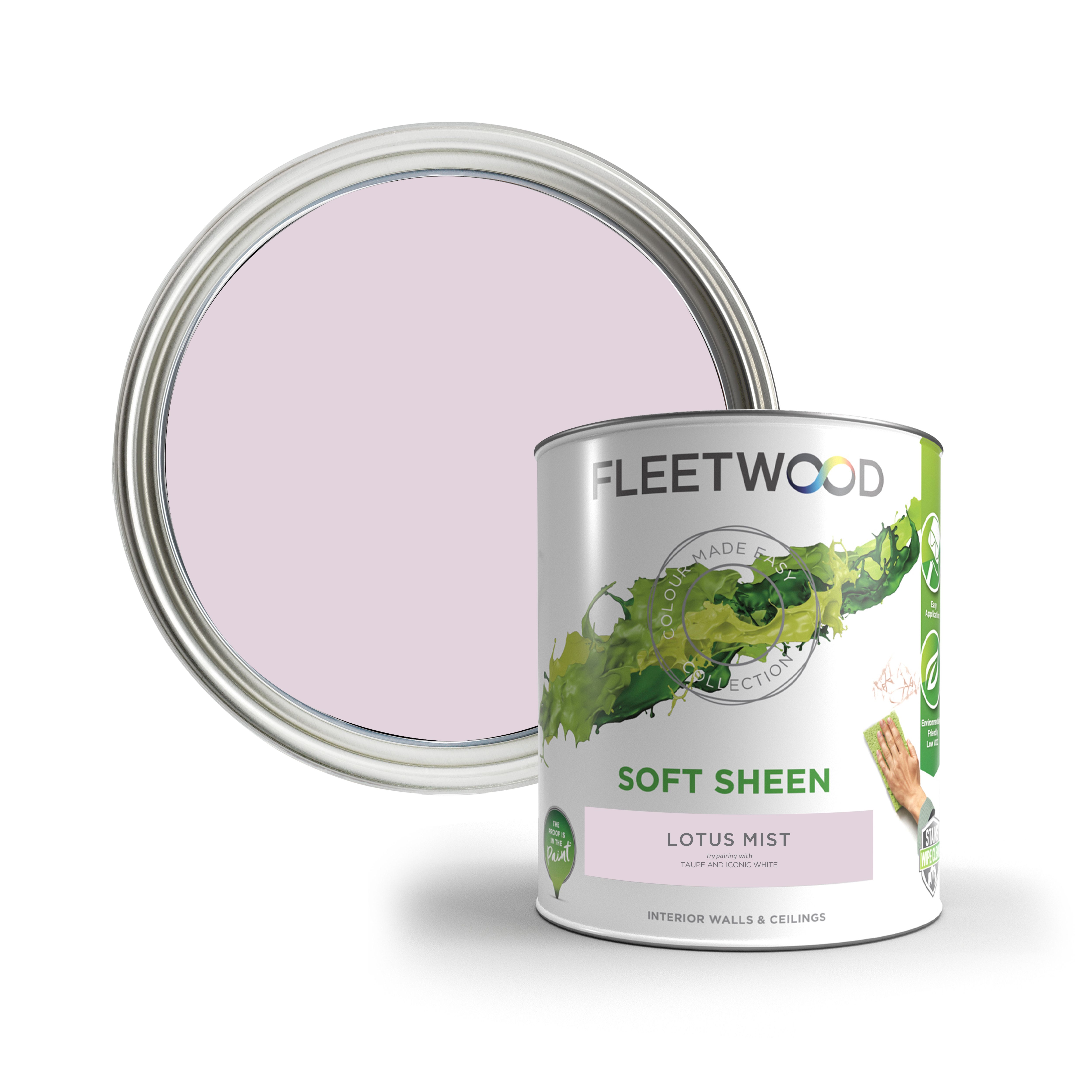 Fleetwood Lotus Mist Soft sheen Emulsion paint, 5L DIY at B&Q