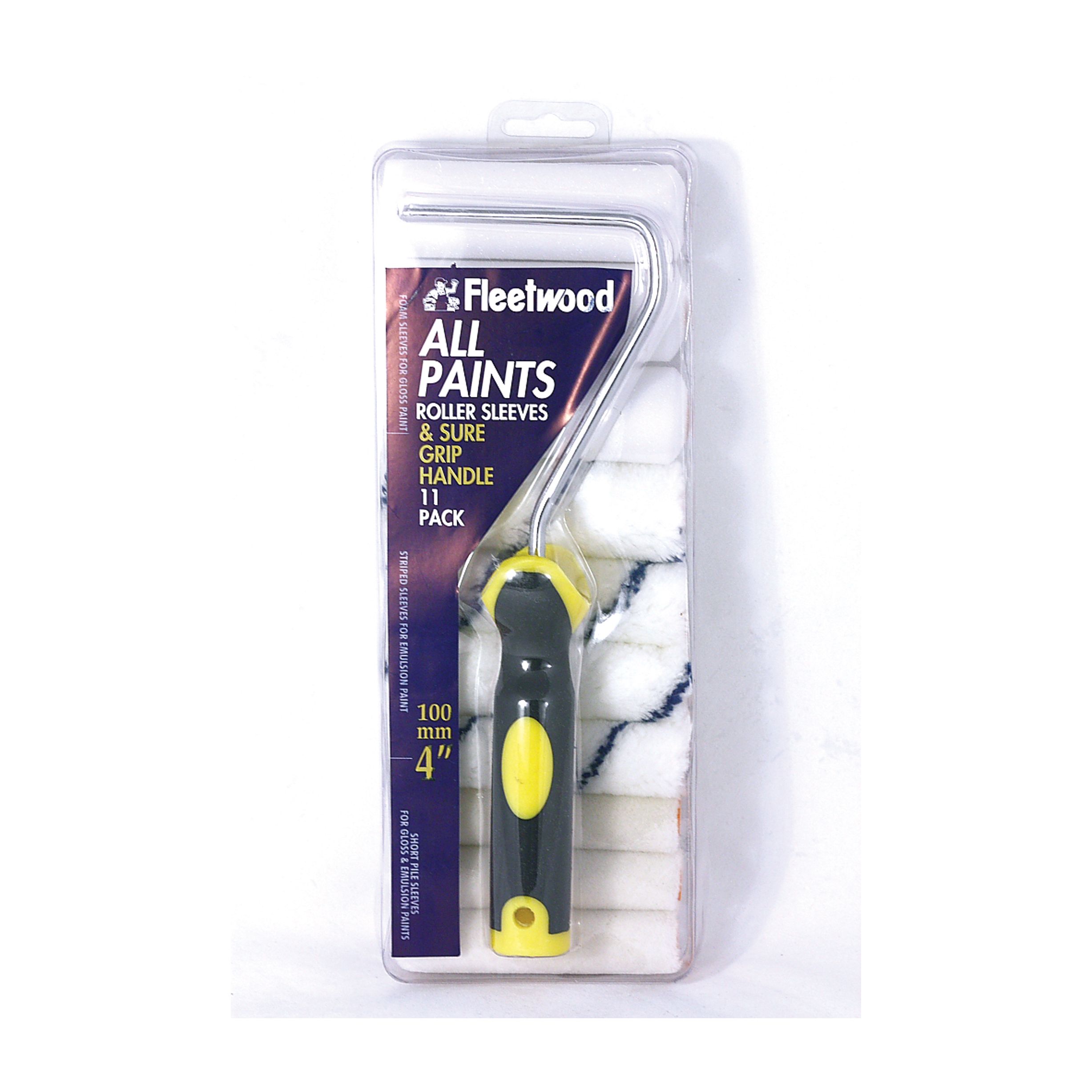Fleetwood Roller Sleeves Short Pile Assorted 4" Roller sleeve, Pack of 11