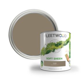 Fleetwood Taupe Soft sheen Emulsion paint, 5L