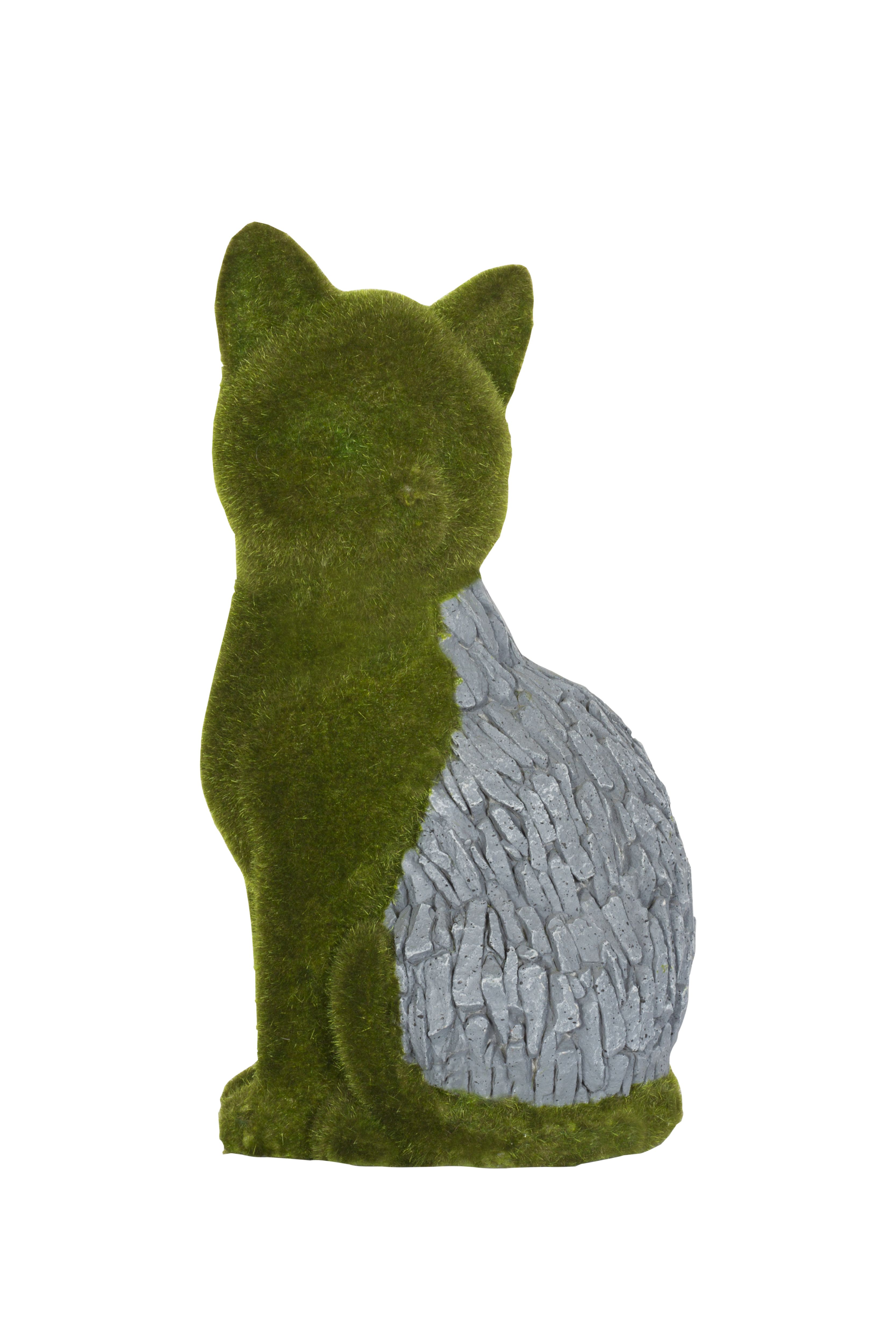 Flocked cat Garden ornament (H)35cm DIY at B&Q
