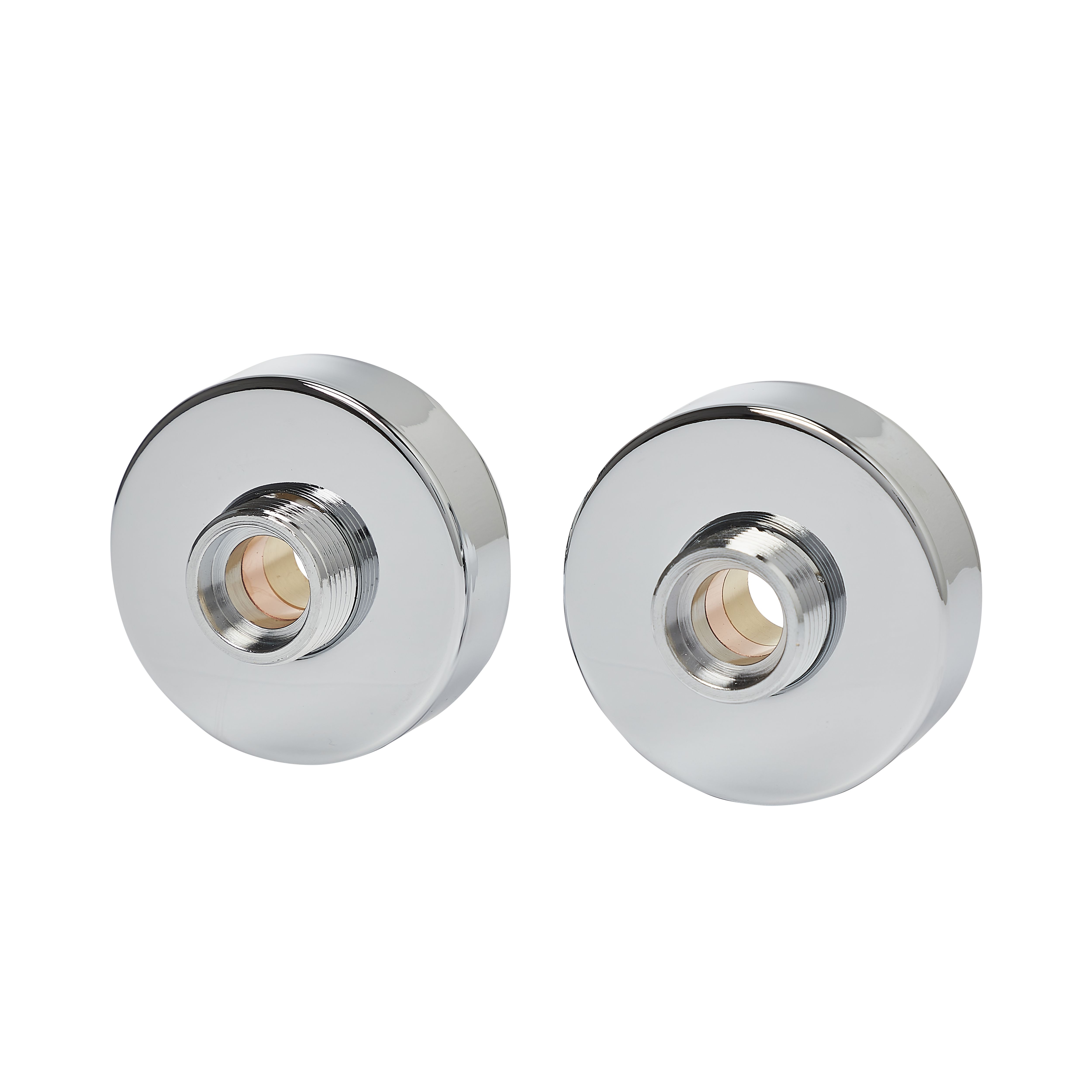 Flomasta 1 piece Silver Chrome effect Brass Shower fixing kit 65mm
