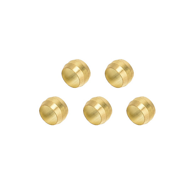 Flomasta Brass Compression Olive (Dia)8mm, Pack of 5