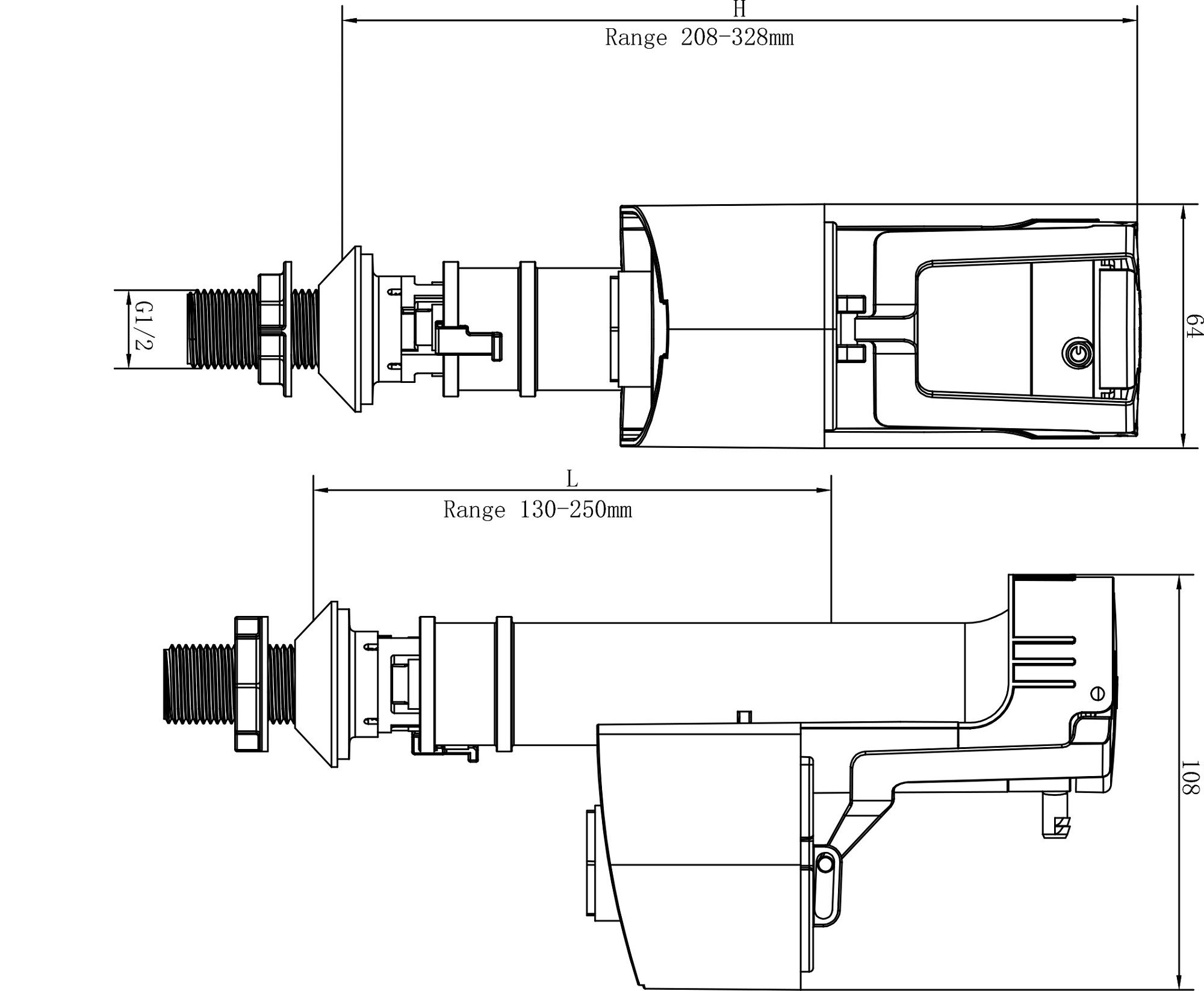 Flomasta Brass & plastic Bottom entry Fill valve