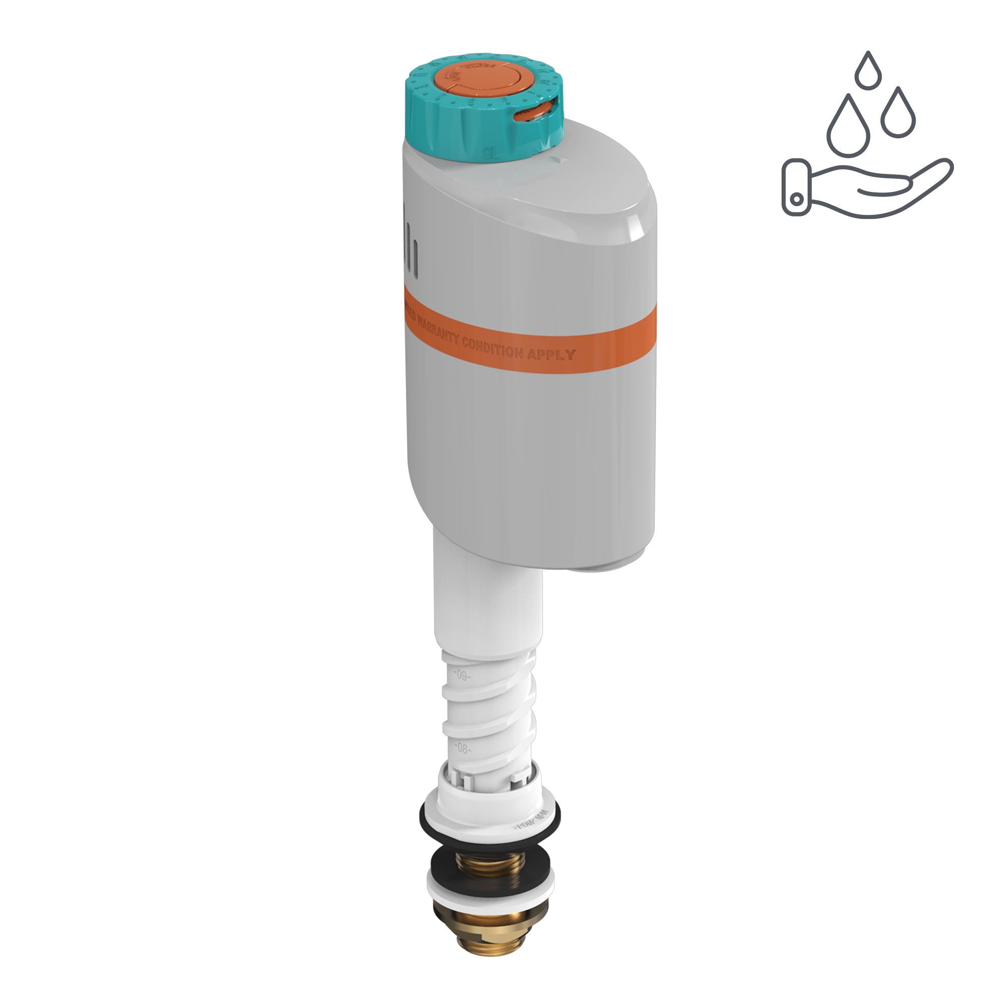 Flomasta Brass & plastic Bottom entry Float Fill valve 20.75mm
