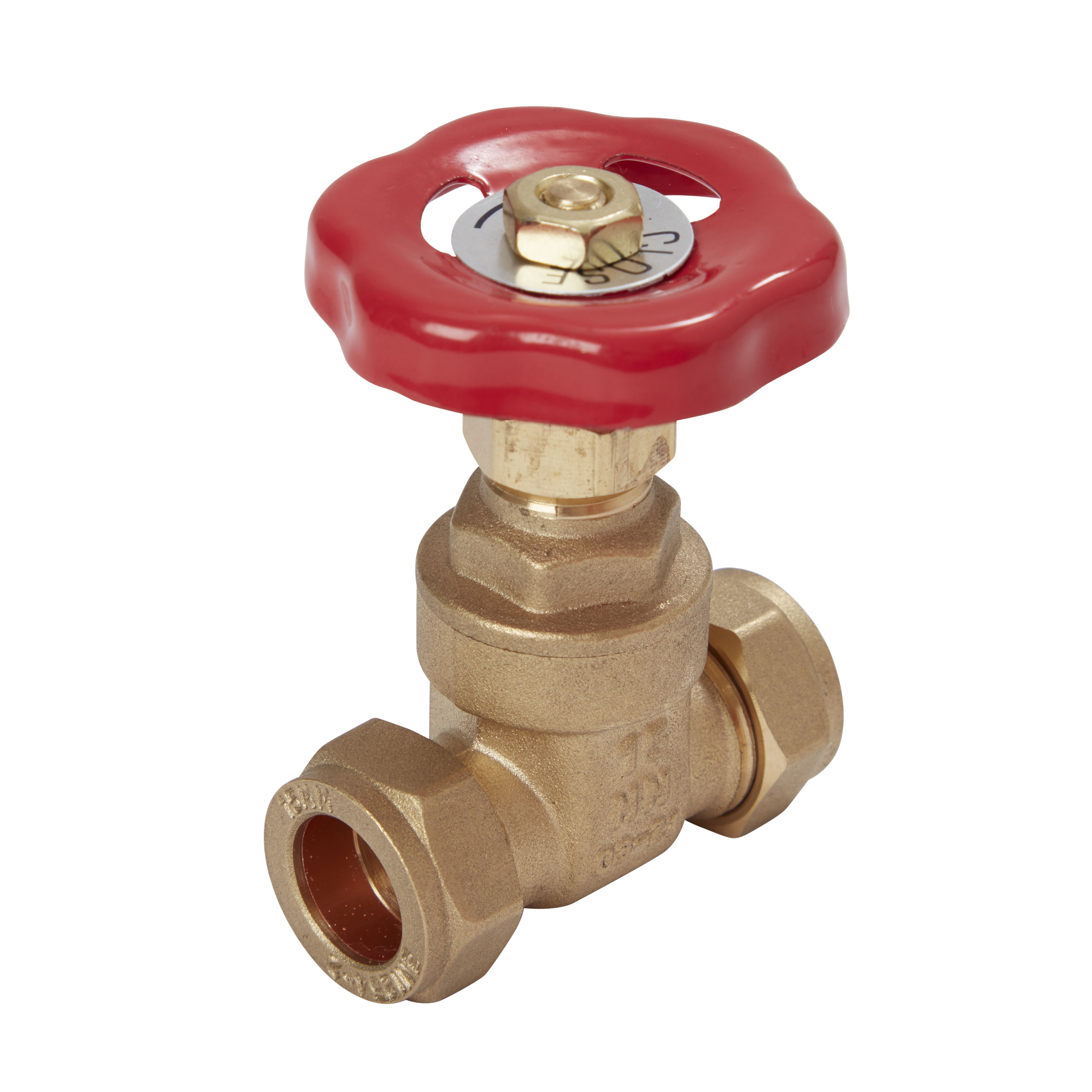 Flomasta Bronze Compression Heating & sanitary Shut-off Valve, (Dia)15mm