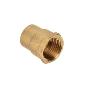 Flomasta Bronze Female Pipe fitting adaptor (Dia)15mm, (L)35mm x 15mm 12.7mm