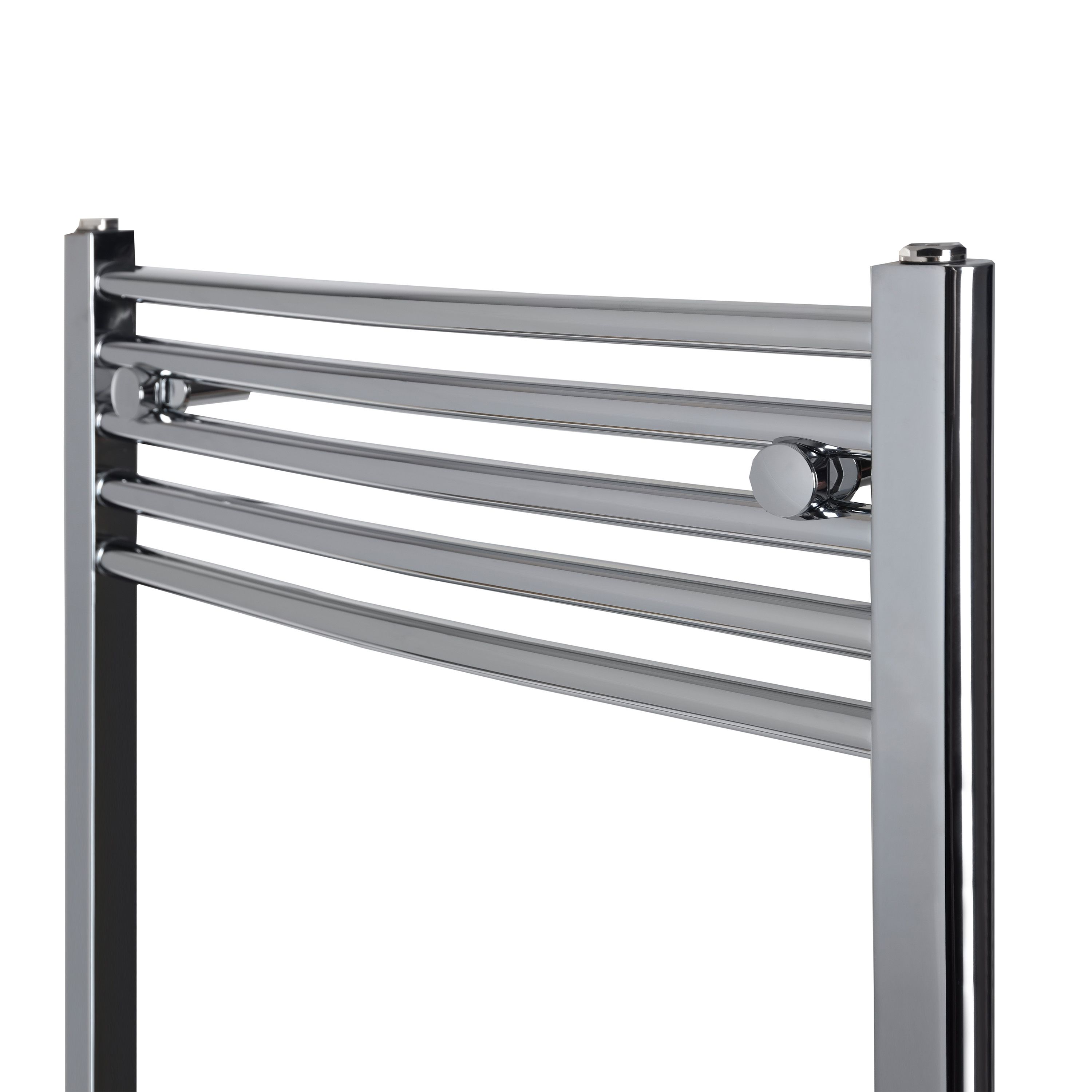Flomasta Chrome effect 1951BTU Vertical Towel radiator (W)600mm x (H)1600mm