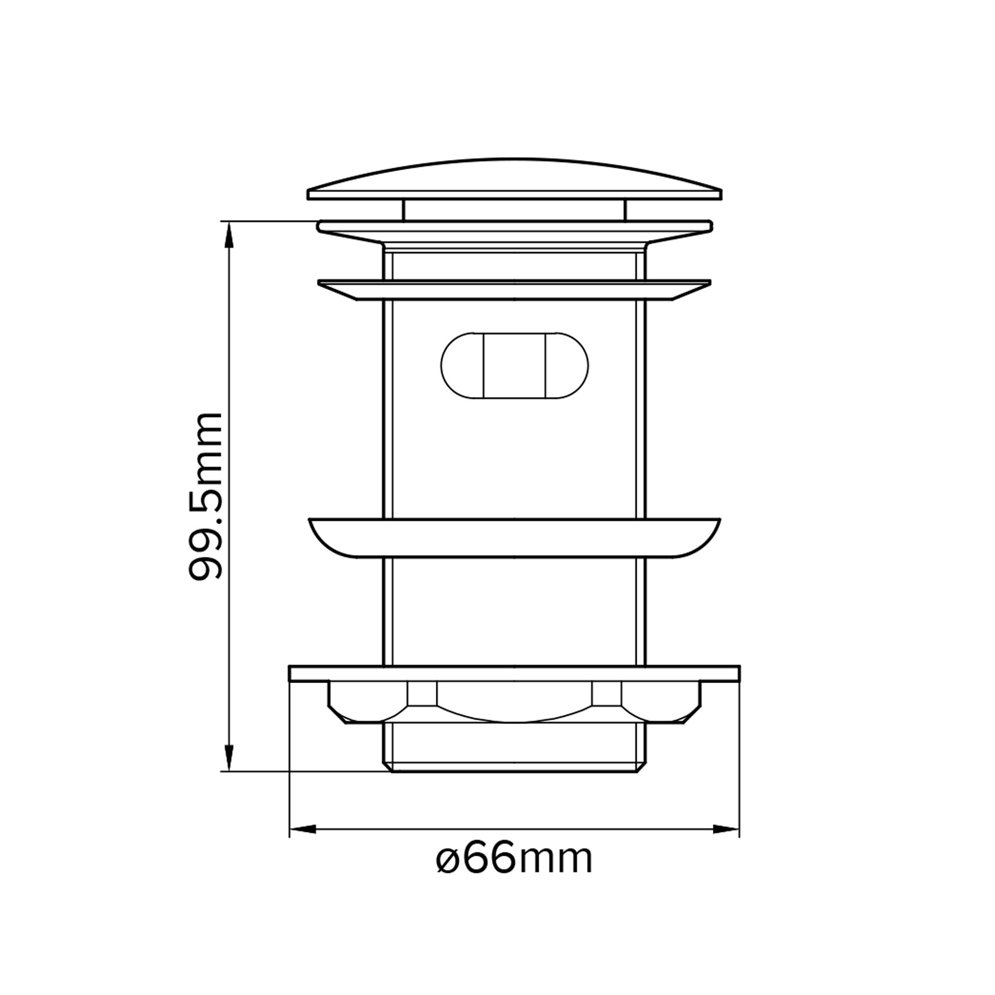 Flomasta Chrome effect Brass 1000mm Sprung Slotted Waste (Dia)46mm