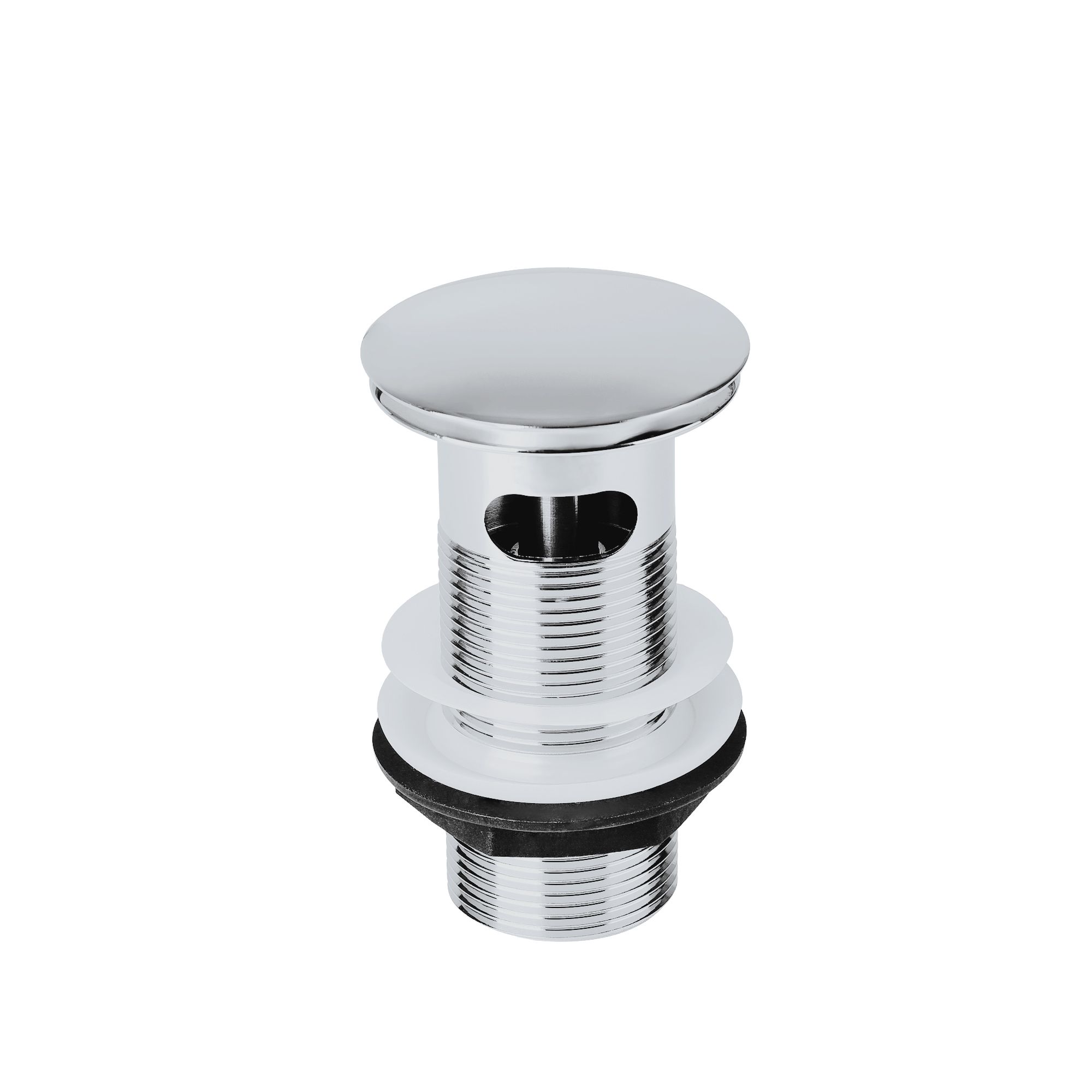 Flomasta Chrome effect Brass 1000mm Sprung Slotted Waste (Dia)46mm