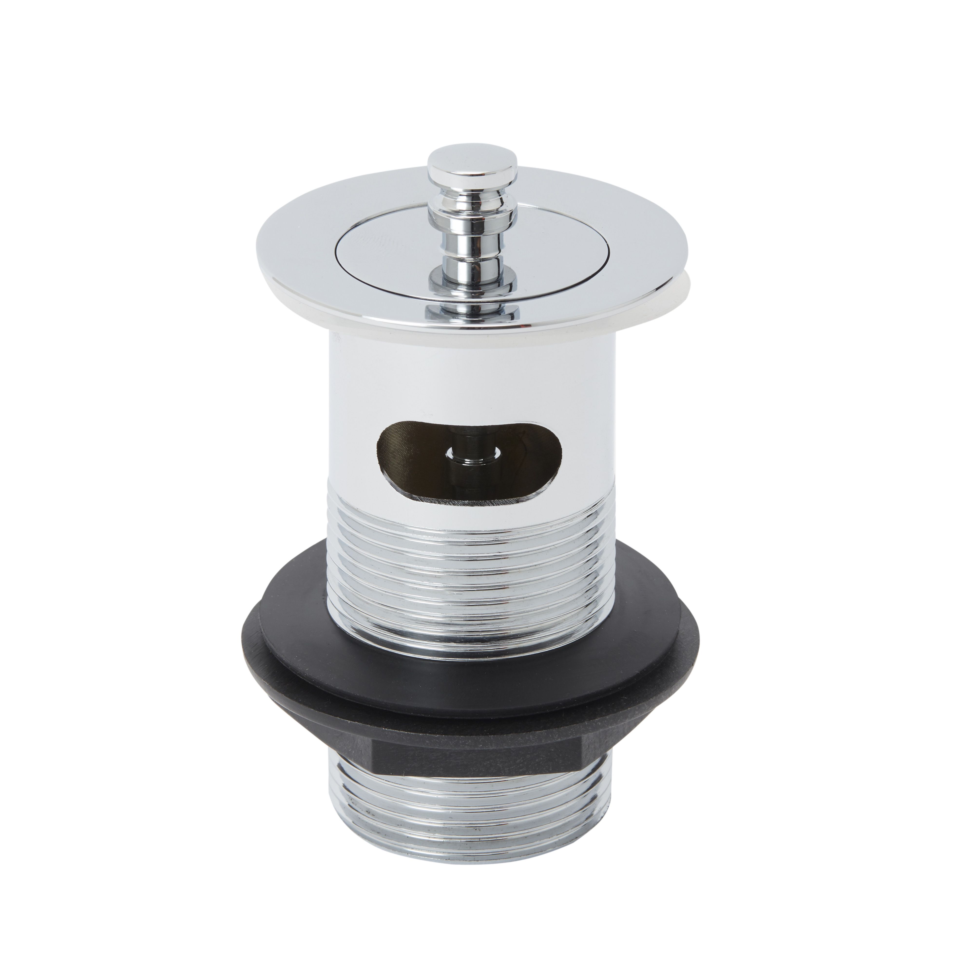 Flomasta Chrome effect Brass Captive Slotted Waste (Dia)46mm | DIY  