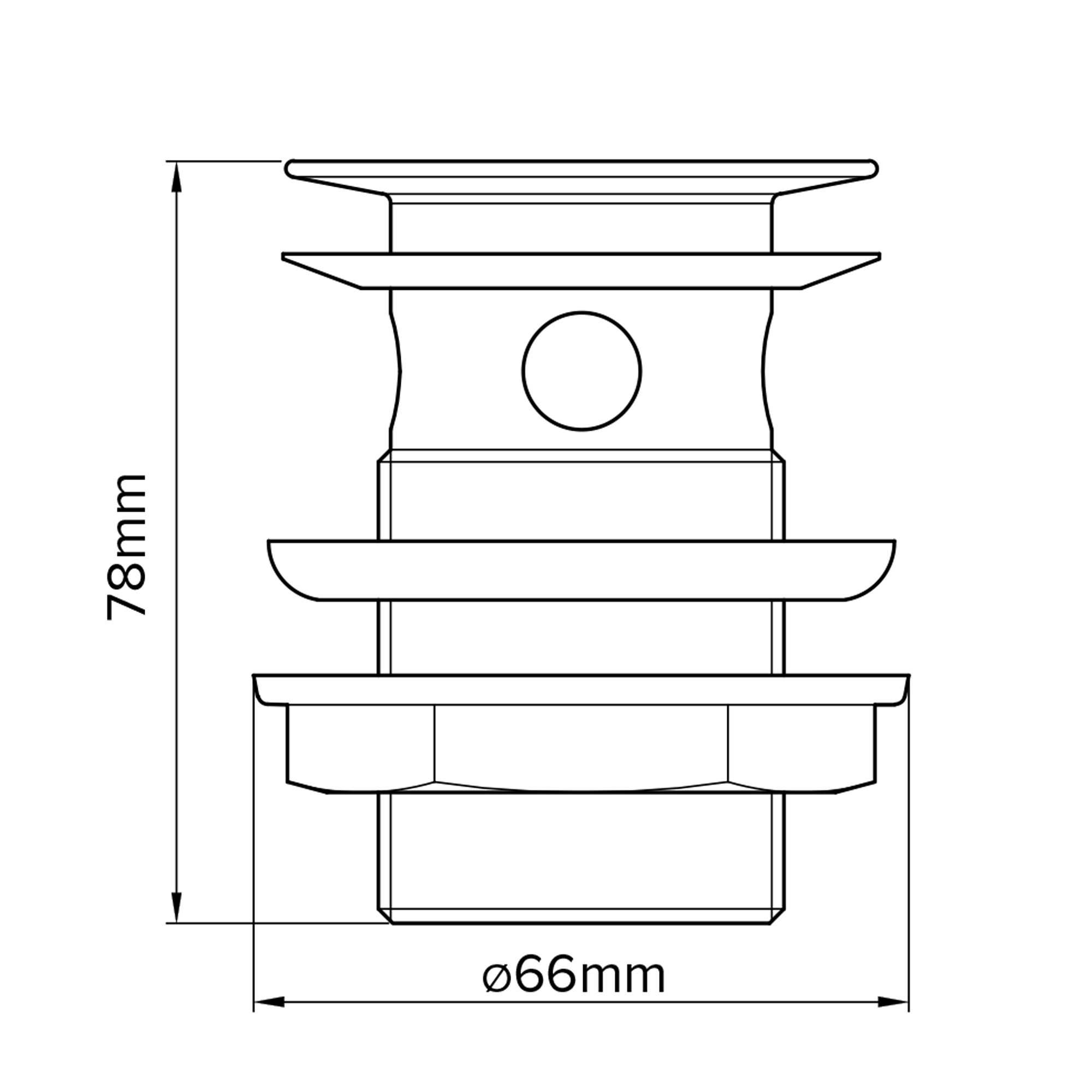 Flomasta Chrome effect Brass Rotatable valve Slotted Waste (Dia)46mm