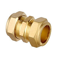 Flomasta Compression fitting Compression Straight Equal Coupler (Dia)22mm, Pack of 10